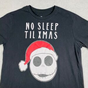 Disney Nightmare Before Christmas T-Shirt Mens Med Black Jack Skellington Xmas